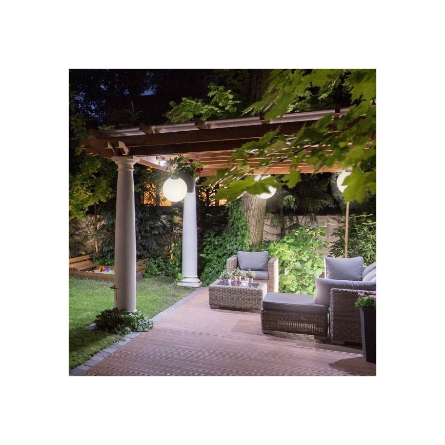 LED Solární závěsné svítidlo ORIGAMI LED/0,08W/1,2V 300mAh pr. 30 cm IP44
