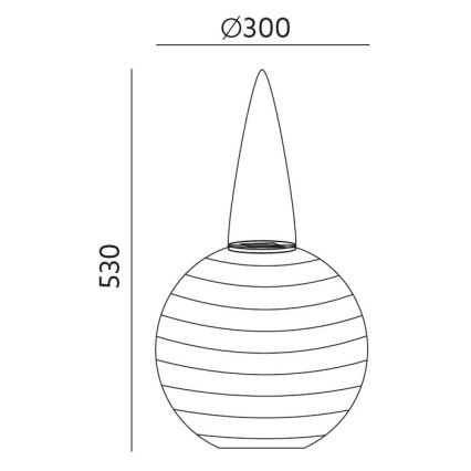 LED Solární závěsné svítidlo ORIGAMI LED/0,08W/1,2V 300mAh pr. 30 cm IP44