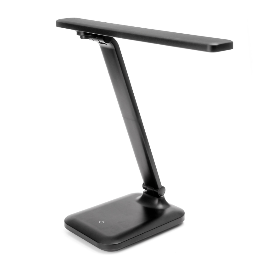 LED Stmívatelná dotyková stolní lampa s bezdrátovým nabíjením a USB portem REMUS LED/5W/230V černá