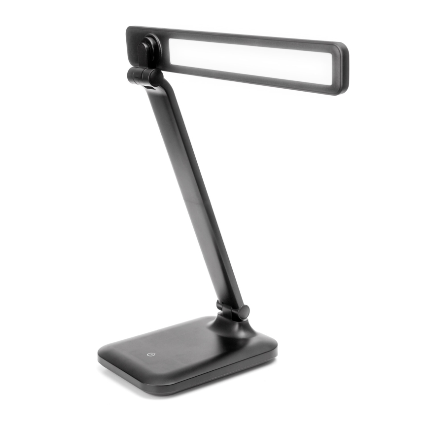 LED Stmívatelná dotyková stolní lampa s bezdrátovým nabíjením a USB portem REMUS LED/5W/230V černá