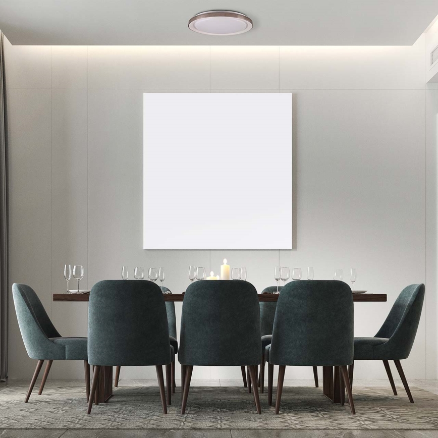 LED Stmívatelné koupelnové stropní svítidlo GRAŻYNA LED/48W/230V 3000-6000K pr. 41 cm IP44 šedá + dálkové ovládání