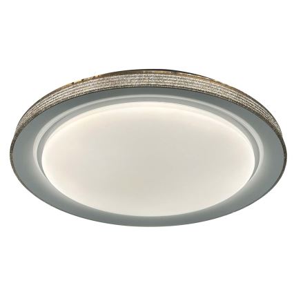 LED Stmívatelné koupelnové stropní svítidlo GRAŻYNA LED/48W/230V 3000-6000K pr. 41 cm IP44 šedá + dálkové ovládání