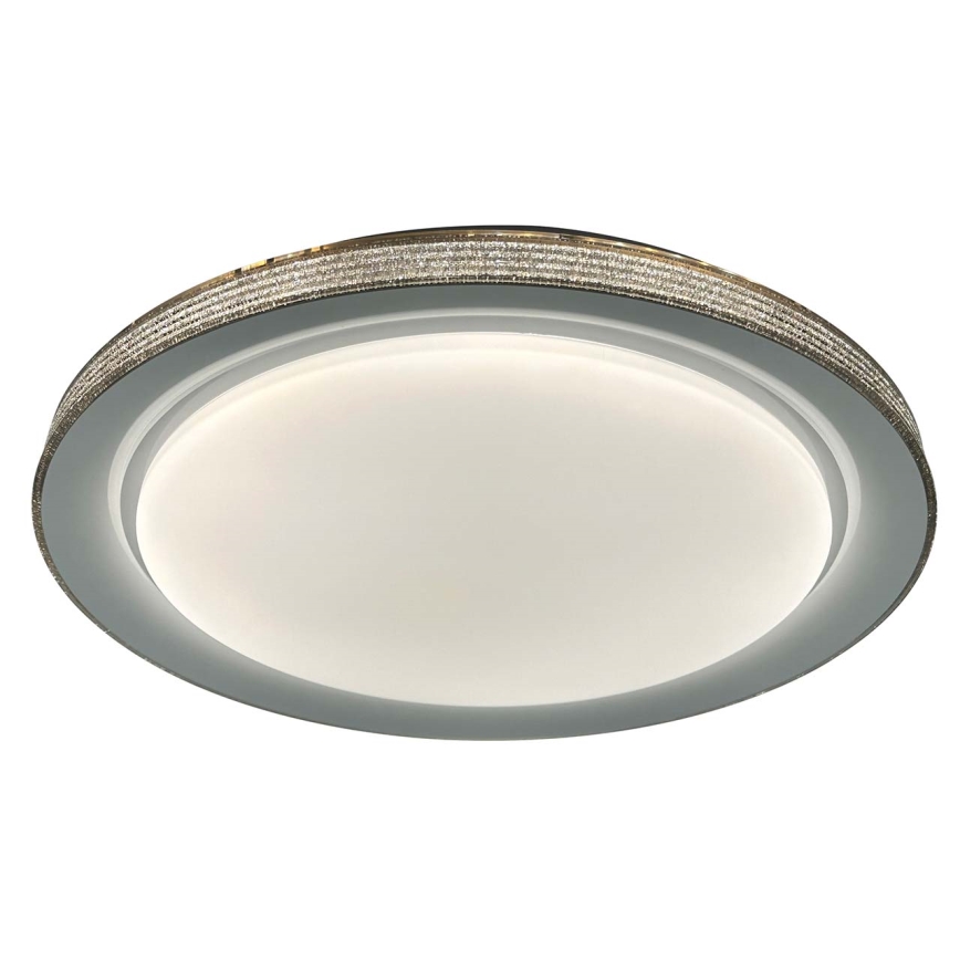 LED Stmívatelné koupelnové stropní svítidlo GRAŻYNA LED/48W/230V 3000-6000K pr. 41 cm IP44 šedá + dálkové ovládání