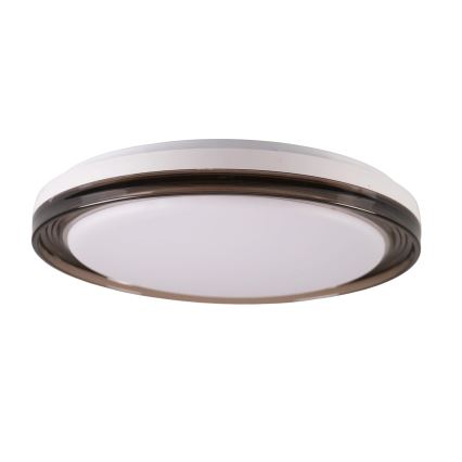 LED Stmívatelné koupelnové stropní svítidlo HALINA LED/48W/230V 3000-6000K pr. 38 cm IP44 černá + dálkové ovládání