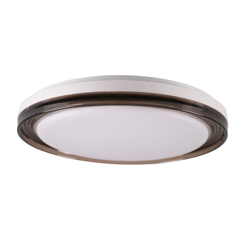 LED Stmívatelné koupelnové stropní svítidlo HALINA LED/48W/230V 3000-6000K pr. 38 cm IP44 černá + dálkové ovládání
