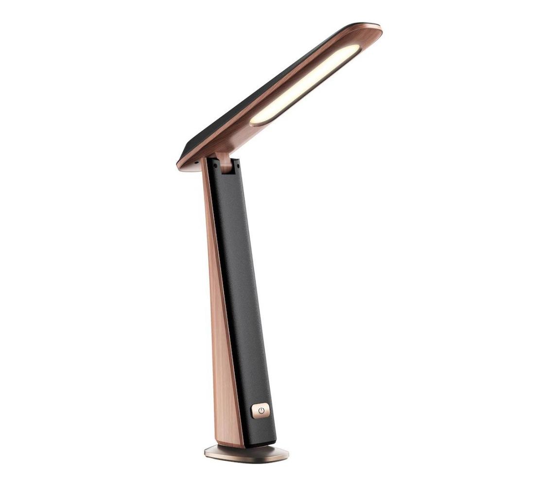 LED Stm. nab. stolní lampa TOP LED/4W/5V 1800 mAh 3000/4000/5000K hnědá/černá ML2247 – Alasans