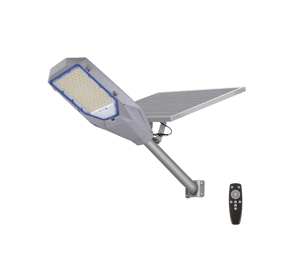 LED Stm. pouliční lampa se solárním panelem LED/200W/20000 mAh 6500K IP65 šedá EKO0548 – Alasans