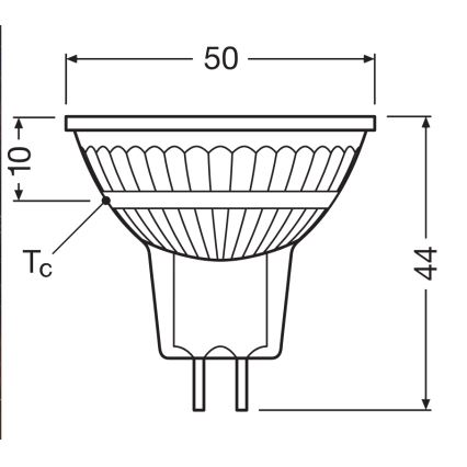 LED Stmívatelná reflektorová žárovka MR16 GU5,3/3,4W/12V 4000K 36° CRI 90 - Ledvance