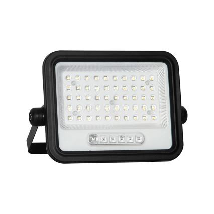 LED Stmívatelný solární reflektor LED/100W/3,2V 2000-8000K IP65 5000 mAh černá + dálkové ovládání