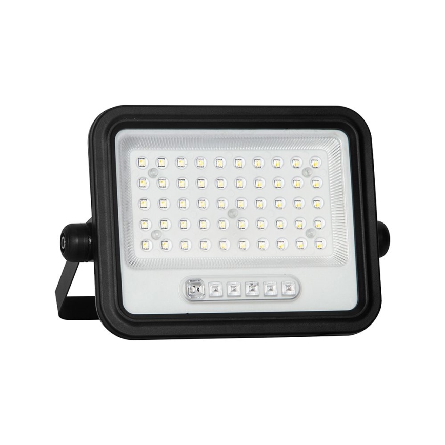 LED Stmívatelný solární reflektor LED/100W/3,2V 2000-8000K IP65 5000 mAh černá + dálkové ovládání