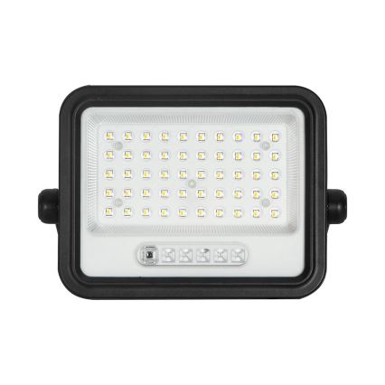 LED Stmívatelný solární reflektor LED/100W/3,2V 2000-8000K IP65 5000 mAh černá + dálkové ovládání