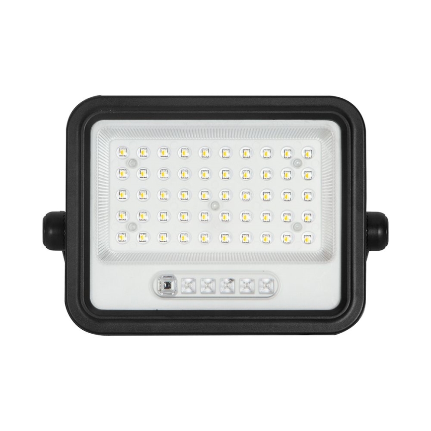 LED Stmívatelný solární reflektor LED/100W/3,2V 2000-8000K IP65 5000 mAh černá + dálkové ovládání