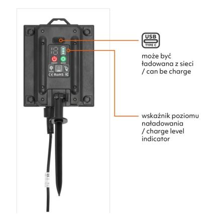 LED Stmívatelný solární dekorační řetěz STARLIGHT NEO 10xE27/3,7V 2700K IP54 1200 mAh 11,5m + dálkové ovládání