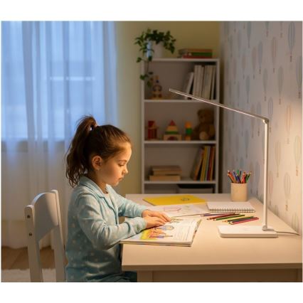 LED Stmívatelná stolní lampa s bezdrátovým nabíjením NOBLITE Q LED/7W/230V 3000/4000/6500K bílá