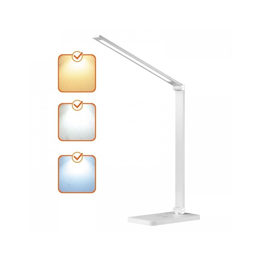 LED Stmívatelná stolní lampa s bezdrátovým nabíjením NOBLITE Q LED/7W/230V 3000/4000/6500K bílá