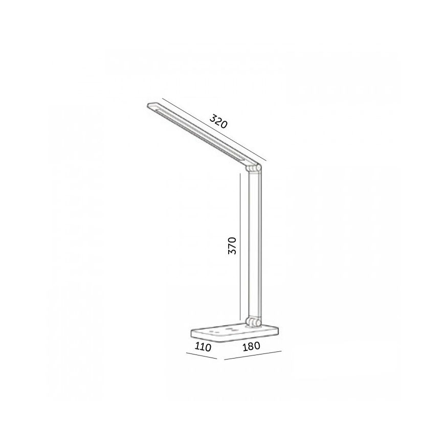 LED Stmívatelná stolní lampa s bezdrátovým nabíjením NOBLITE Q LED/7W/230V 3000/4000/6500K bílá