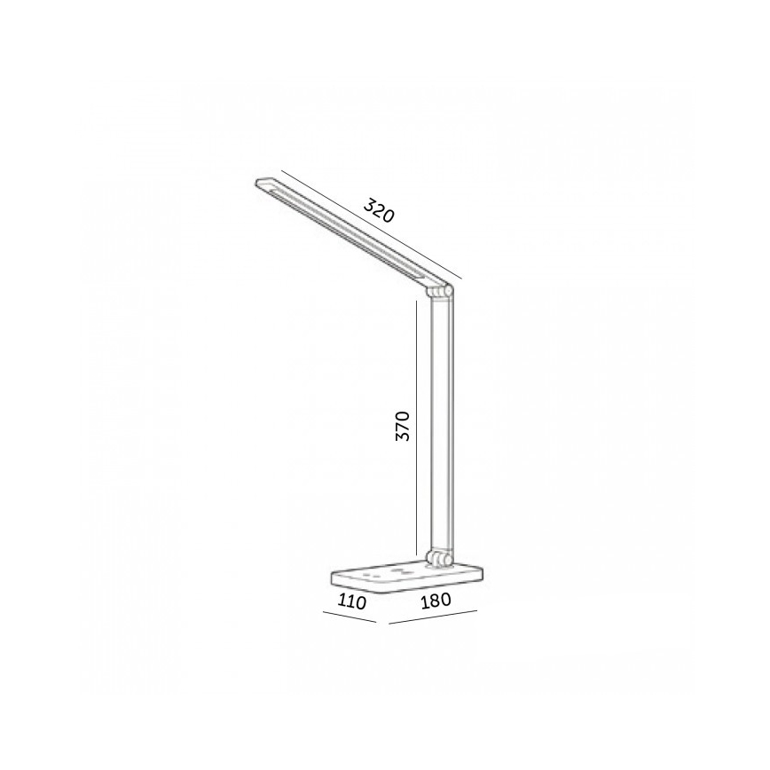LED Stmívatelná stolní lampa s bezdrátovým nabíjením QI NOBLITE Q LED/7W/230V 3000/4000/6500K černá