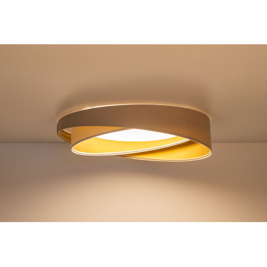 LED Stmívatelné stropní svítidlo SMART GALAXY MODERN LED/24W/230V 3000-6500K pr. 55 cm béžová/bílá/zlatá + dálkové ovládání