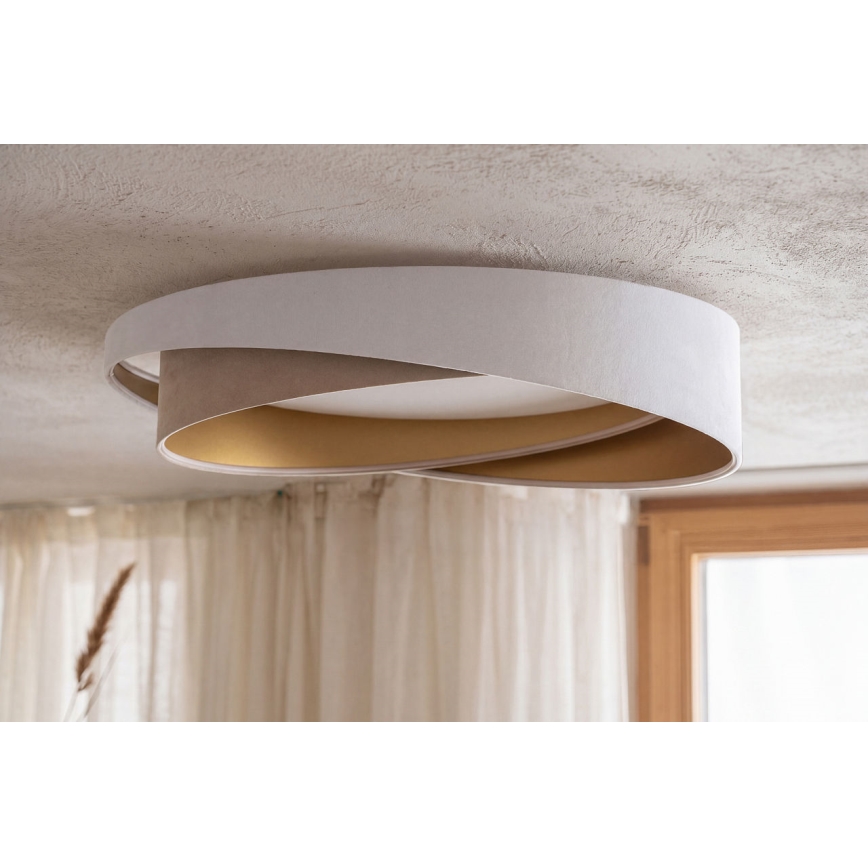 LED Stmívatelné stropní svítidlo SMART GALAXY MODERN LED/24W/230V 3000-6500K pr. 55 cm bílá/béžová/zlatá + dálkové ovládání