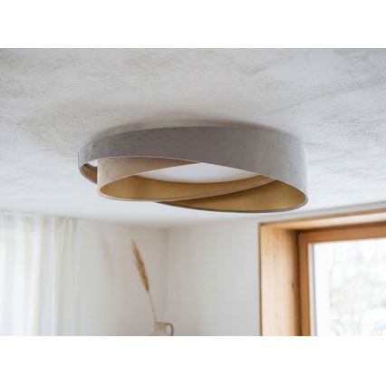 LED Stmívatelné stropní svítidlo SMART GALAXY MODERN LED/24W/230V 3000-6500K pr. 55 cm šedá/béžová/zlatá + dálkové ovládání