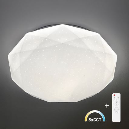 LED Stmívatelné stropní svítidlo HEX LED/72W/230V 3000-6000K pr. 50 cm bílá + dálkové ovládání
