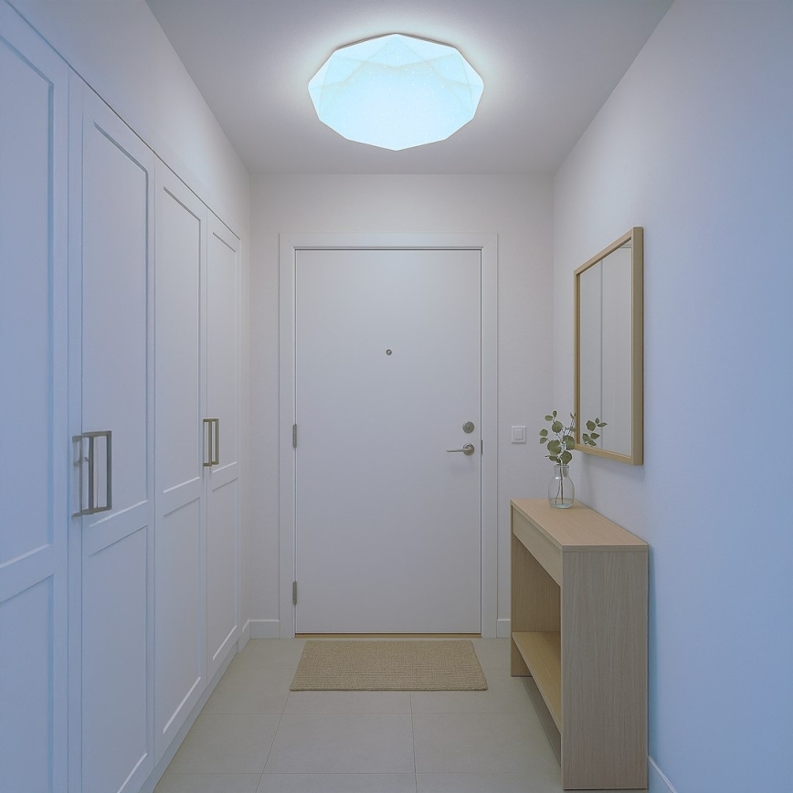 LED Stmívatelné stropní svítidlo HEX LED/72W/230V 3000-6000K pr. 50 cm bílá + dálkové ovládání