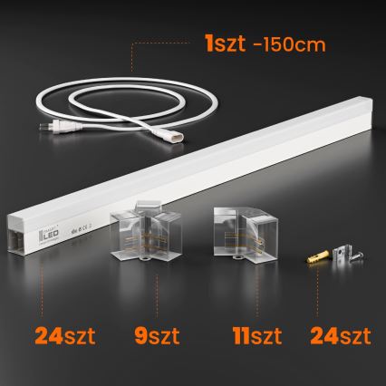 LED Stmívatelné stropní svítidlo HEXAGON LED/240W/85-265V 5000K 298x209 cm CRI 90 IP54 bílá