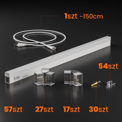 LED Stmívatelné stropní svítidlo HEXAGON LED/456W/85-265V 5000K 234x420 cm CRI 90 IP54 bílá