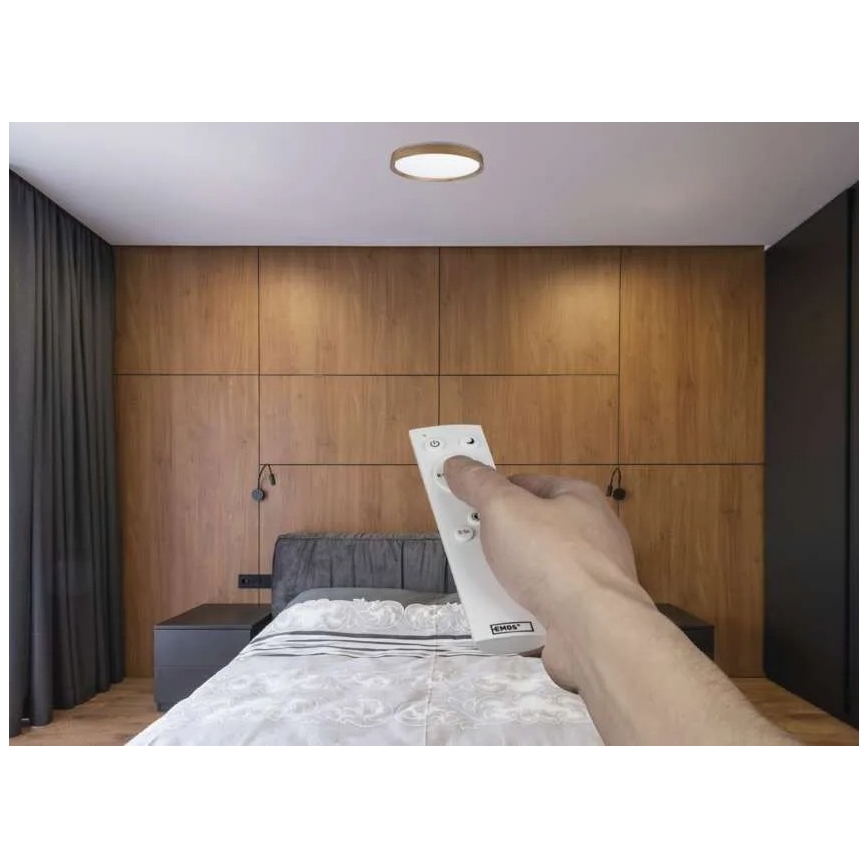 LED Stmívatelné stropní svítidlo ILVI LED/30W/230V 2700-6500K pr. 40 cm béžová + dálkové ovládání