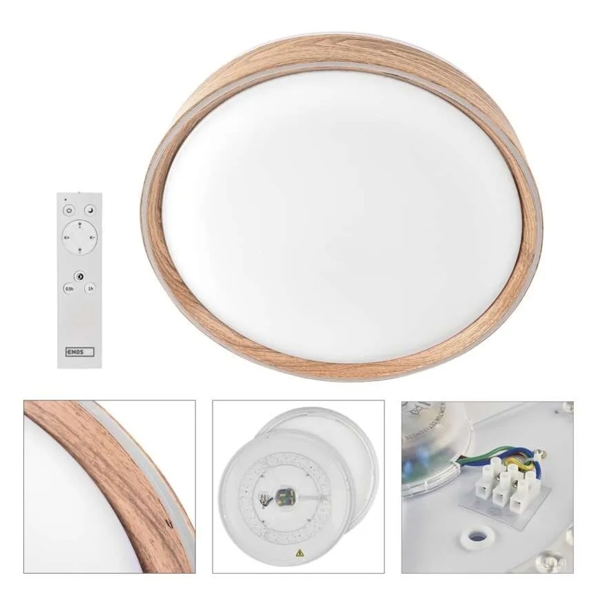 LED Stmívatelné stropní svítidlo ILVI LED/30W/230V 2700-6500K pr. 40 cm béžová + dálkové ovládání