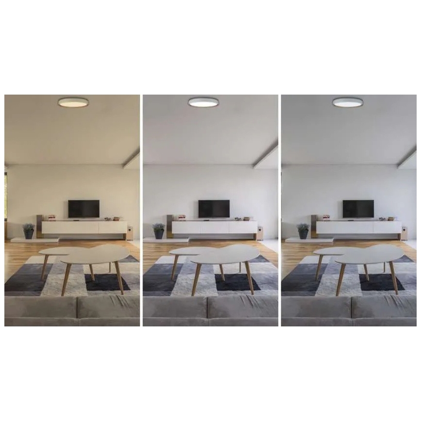 LED Stmívatelné stropní svítidlo ILVI LED/30W/230V 2700-6500K pr. 40 cm bílá/béžová + dálkové ovládání
