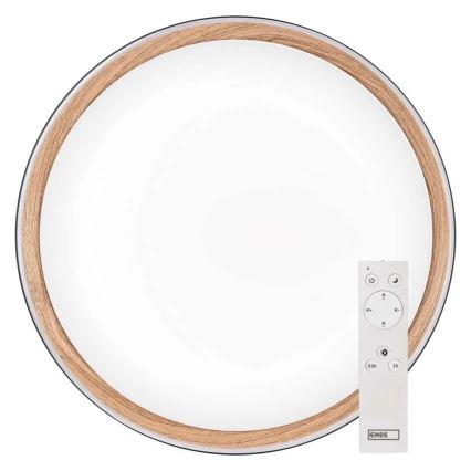 LED Stmívatelné stropní svítidlo ILVI LED/30W/230V 2700-6500K pr. 40 cm černá/béžová + dálkové ovládání