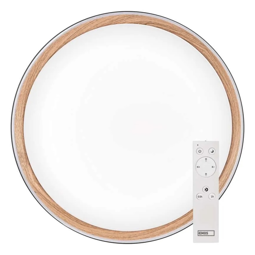LED Stmívatelné stropní svítidlo ILVI LED/30W/230V 2700-6500K pr. 40 cm černá/béžová + dálkové ovládání