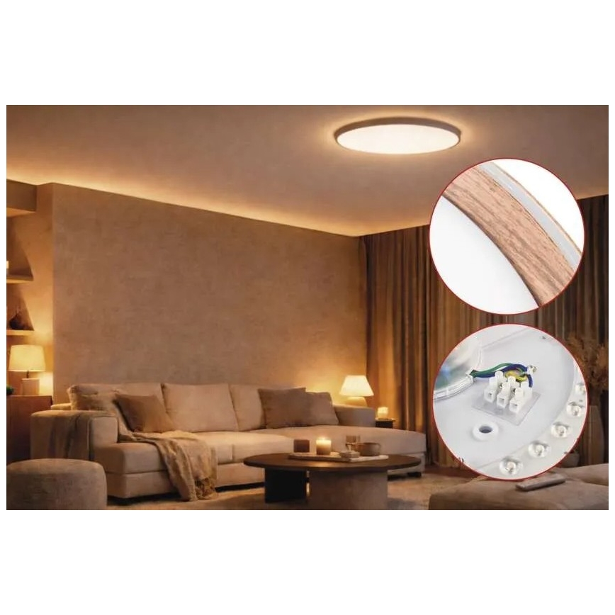 LED Stmívatelné stropní svítidlo ILVI LED/45W/230V 2700-6500K pr. 50 cm béžová + dálkové ovládání