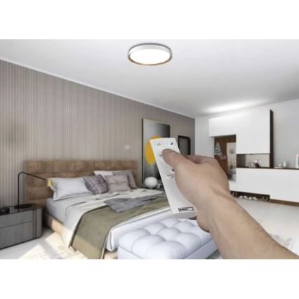 LED Stmívatelné stropní svítidlo ILVI LED/45W/230V 2700-6500K pr. 50 cm bílá/béžová + dálkové ovládání