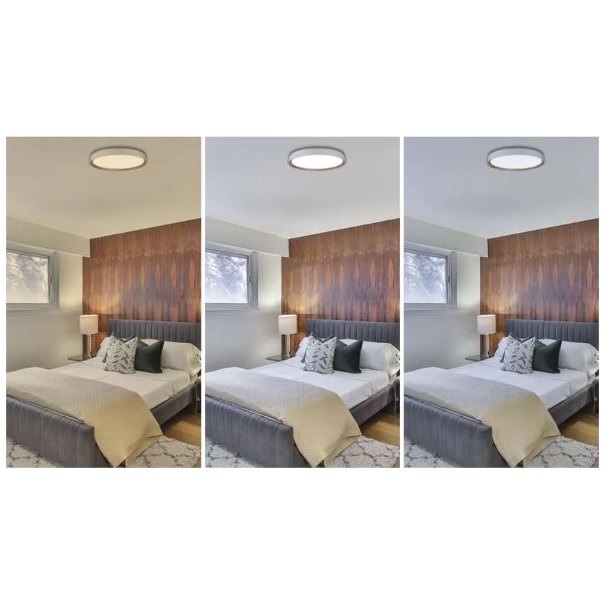 LED Stmívatelné stropní svítidlo ILVI LED/45W/230V 2700-6500K pr. 50 cm bílá/béžová + dálkové ovládání