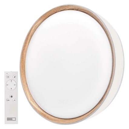 LED Stmívatelné stropní svítidlo ILVI LED/45W/230V 2700-6500K pr. 50 cm bílá/béžová + dálkové ovládání