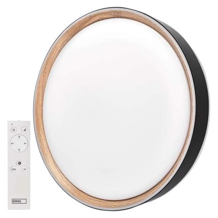 LED Stmívatelné stropní svítidlo ILVI LED/45W/230V 2700-6500K pr. 50 cm černá/béžová + dálkové ovládání