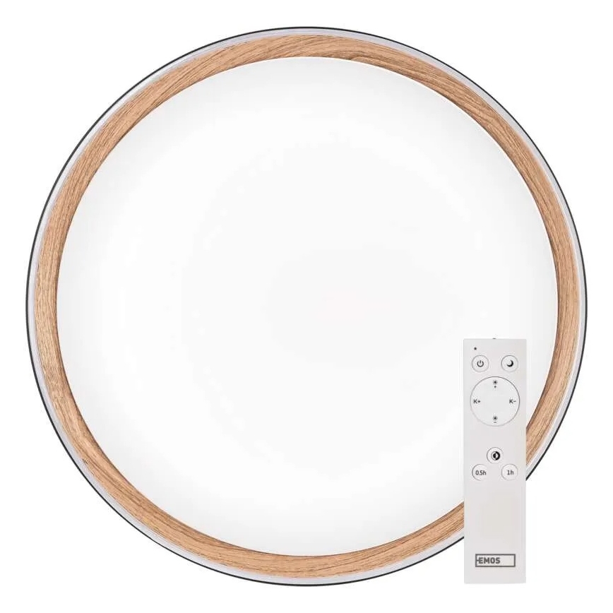LED Stmívatelné stropní svítidlo ILVI LED/45W/230V 2700-6500K pr. 50 cm černá/béžová + dálkové ovládání