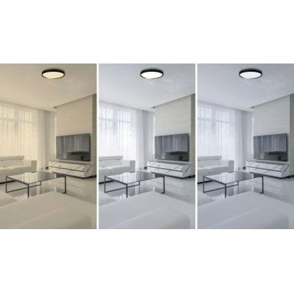 LED Stmívatelné stropní svítidlo ILVI LED/45W/230V 2700-6500K pr. 50 cm černá/mosaz + dálkové ovládání
