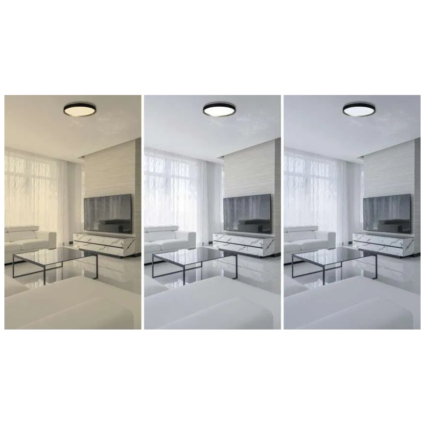 LED Stmívatelné stropní svítidlo ILVI LED/45W/230V 2700-6500K pr. 50 cm černá/mosaz + dálkové ovládání
