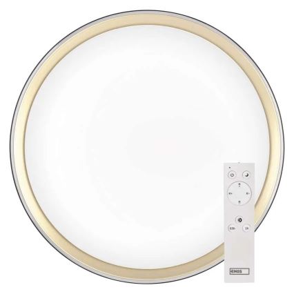 LED Stmívatelné stropní svítidlo ILVI LED/45W/230V 2700-6500K pr. 50 cm černá/mosaz + dálkové ovládání