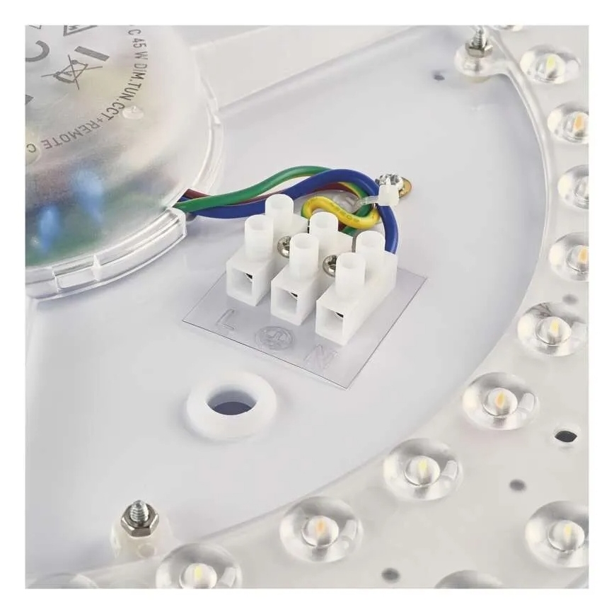 LED Stmívatelné stropní svítidlo ILVI LED/45W/230V 2700-6500K pr. 50 cm černá/mosaz + dálkové ovládání