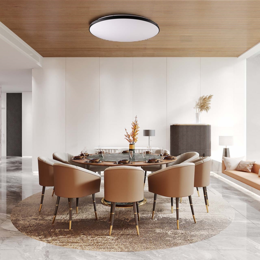 LED Stmívatelné stropní svítidlo KERN LED/80W/230V 3000-6000K pr. 80 cm černá + dálkové ovládání