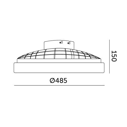 LED Stmívatelné stropní svítidlo s ventilátorem VENTELUX LED/48W/230V 3000/4000/6500K pr. 48,5 cm černá + dálkové ovládání