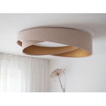 LED Stmívatelné stropní svítidlo SMART GALAXY MODERN LED/24W/230V 3000-6500K pr. 55 cm béžová/zlatá + dálkové ovládání