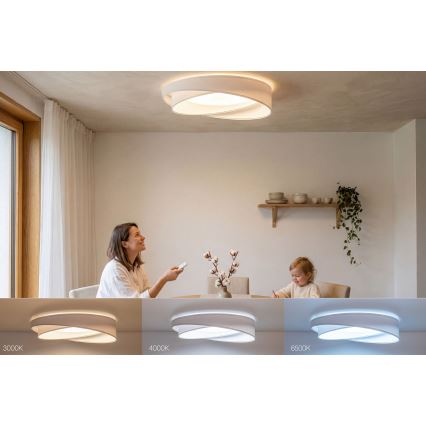 LED Stmívatelné stropní svítidlo SMART GALAXY MODERN LED/24W/230V 3000-6500K pr. 55 cm bílá + dálkové ovládání