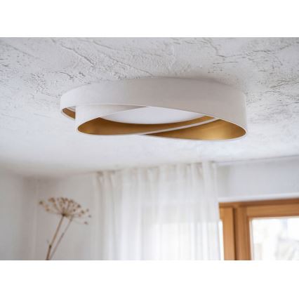 LED Stmívatelné stropní svítidlo SMART GALAXY MODERN LED/24W/230V 3000-6500K pr. 55 cm bílá/zlatá + dálkové ovládání