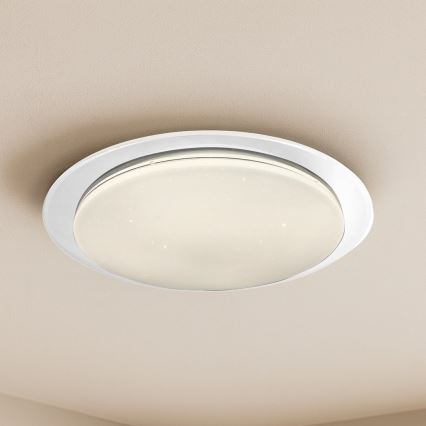 LED Stmívatelné stropní svítidlo SONIC LED/100W/230V 3000-6000K pr. 85 cm bílá + dálkové ovládání