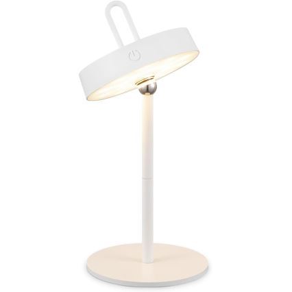 LED Stmívatelná venkovní nabíjecí dotyková stolní lampa GENTLE LED/1,5W/3,7V 3000 mAh IP44 bílá